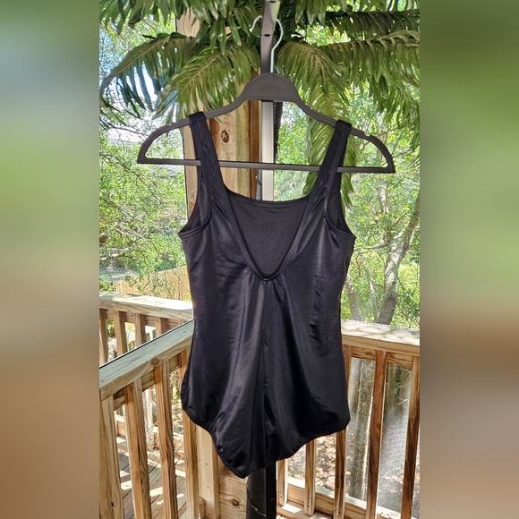 Lands End Black Full Piece Swimsuit - Size 12 - Picture 3 of 7